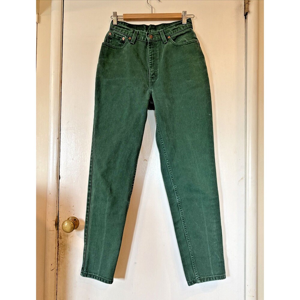 Vintage Green Women’s Levi’s Denim Jeans Size 9 High Waisted 80's USA | Size 11
